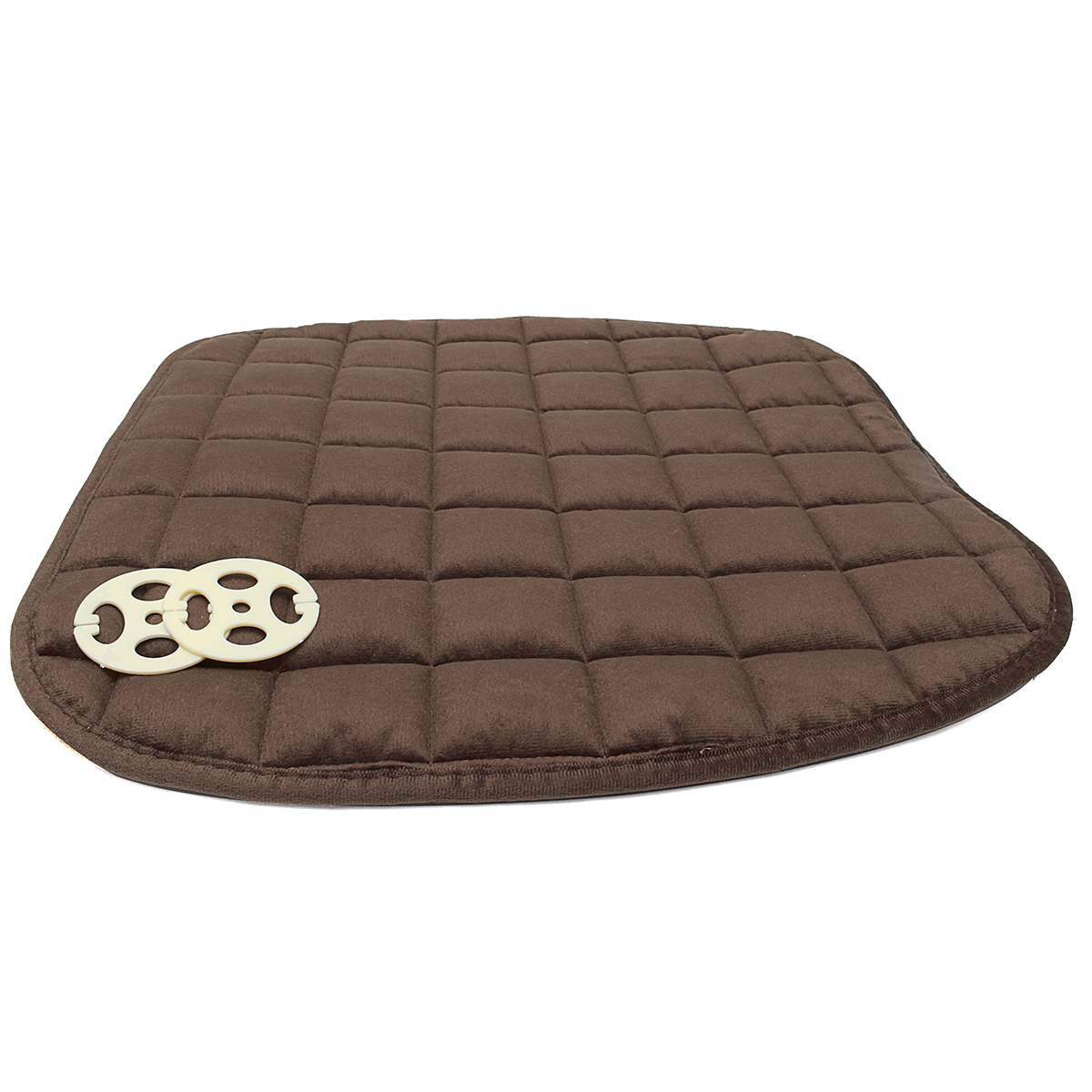 Car Rear Seat Cushion Warm Black Anti-Slip Chair Pad Protector