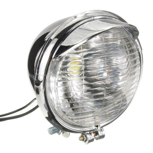 Motorcycle LED Headlight Lamp Chrome Case