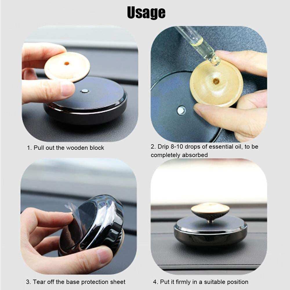 Car Alloy Solar Power Aromatherapy Air Freshener Levitation