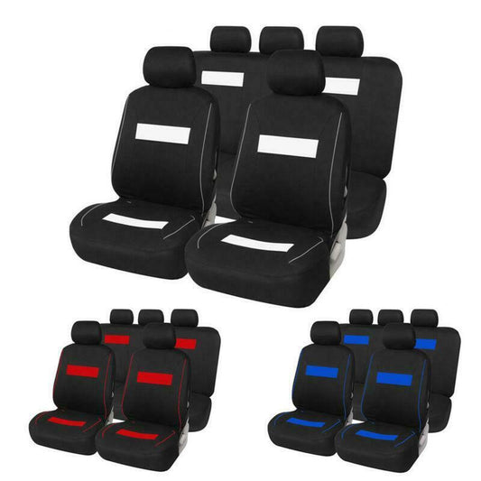 Car Front Rear Seat Cushion Protector Durable Polyester Set 5 Pcs