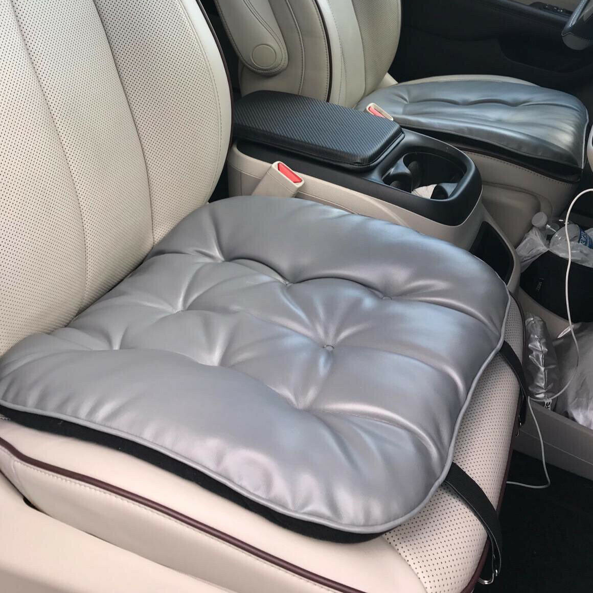 Car Seat Cushion Soft Leather Auto Chair Cushion Fit Ford Honda Toyota